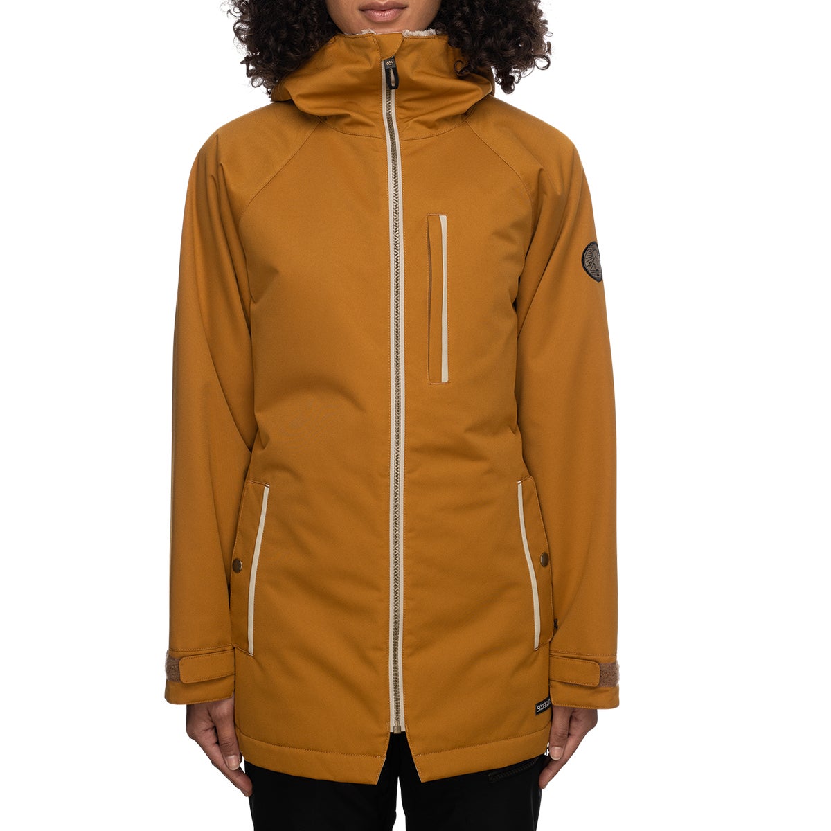 brown womens snowboard jacket