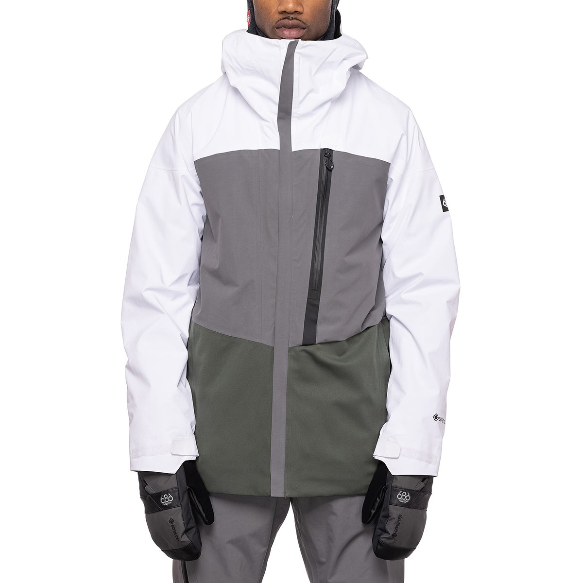 686 Gore-Tex GT Jacket in White Colorblock | Boardertown