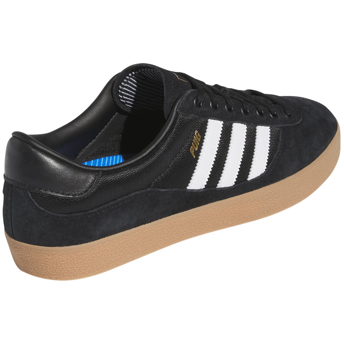 Adidas Puig Indoor Shoe in Black/White/Gum | Boardertown