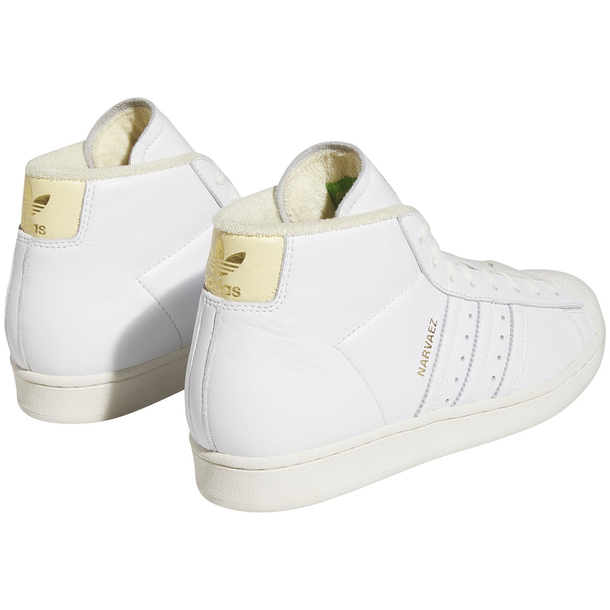 All white high outlet top shell toe adidas