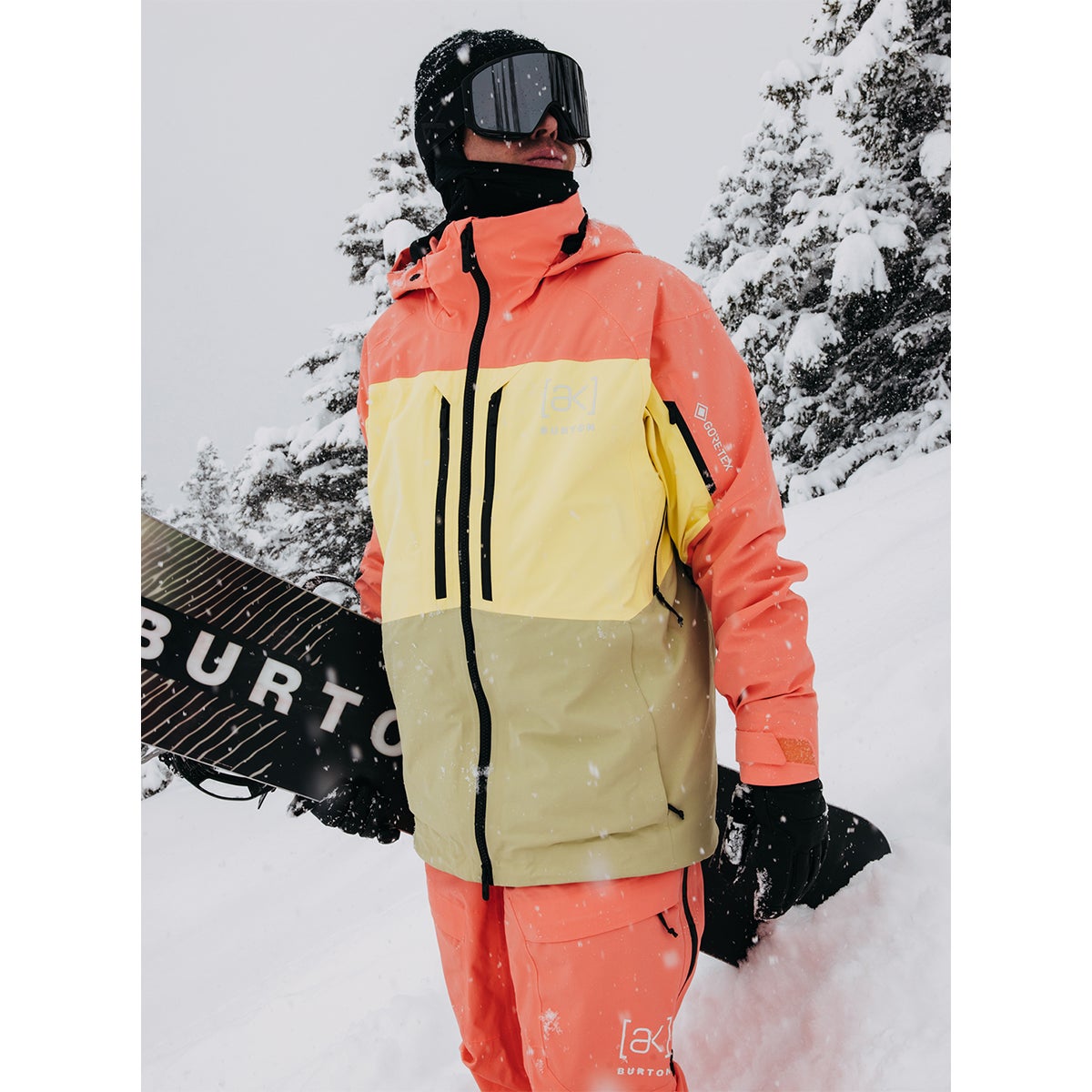 Burton ak Gore Tex Swash Jacket in Reef Pink Buttermilk Mushroom