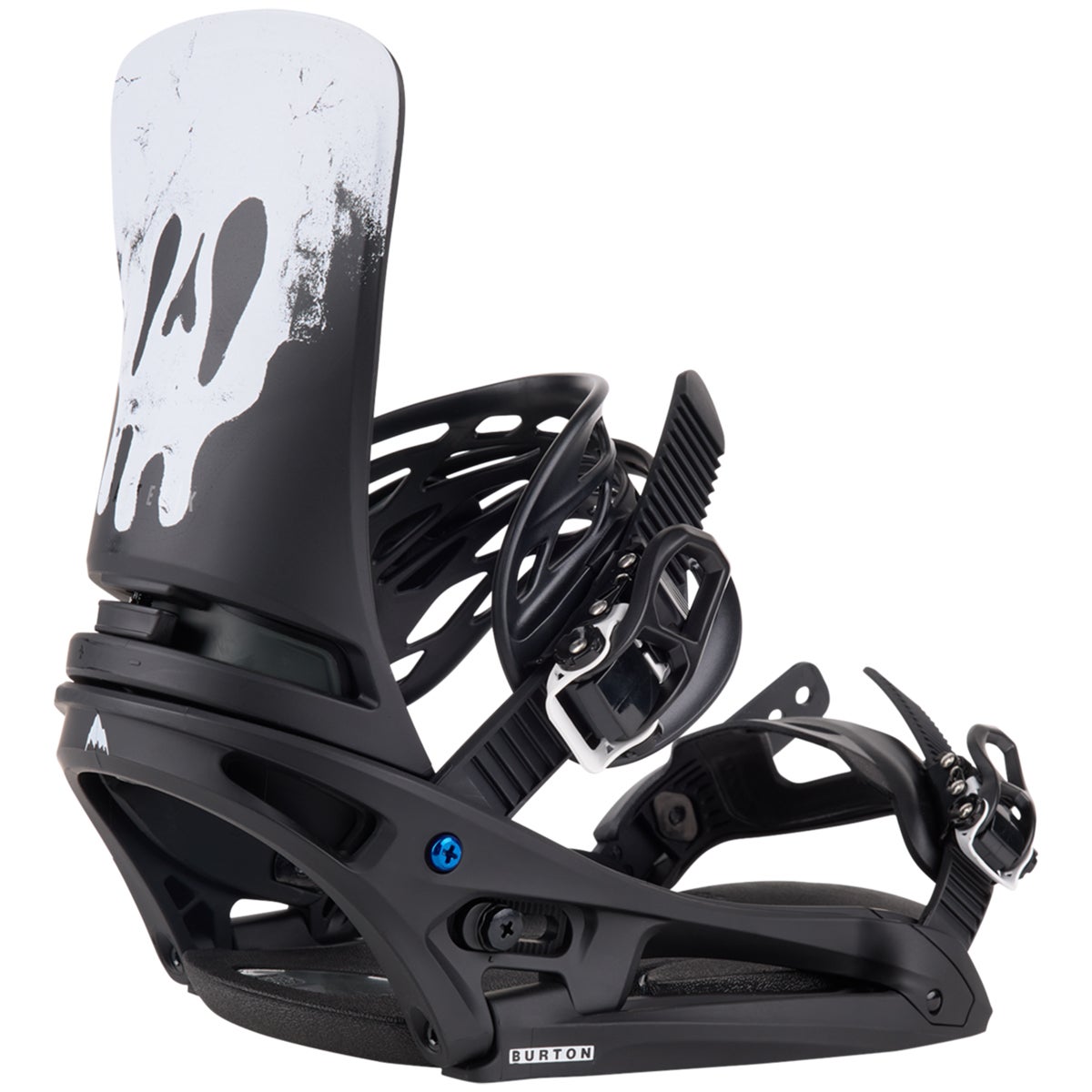 Burton Cartel X EST Snowboard Bindings in Black White Graphic