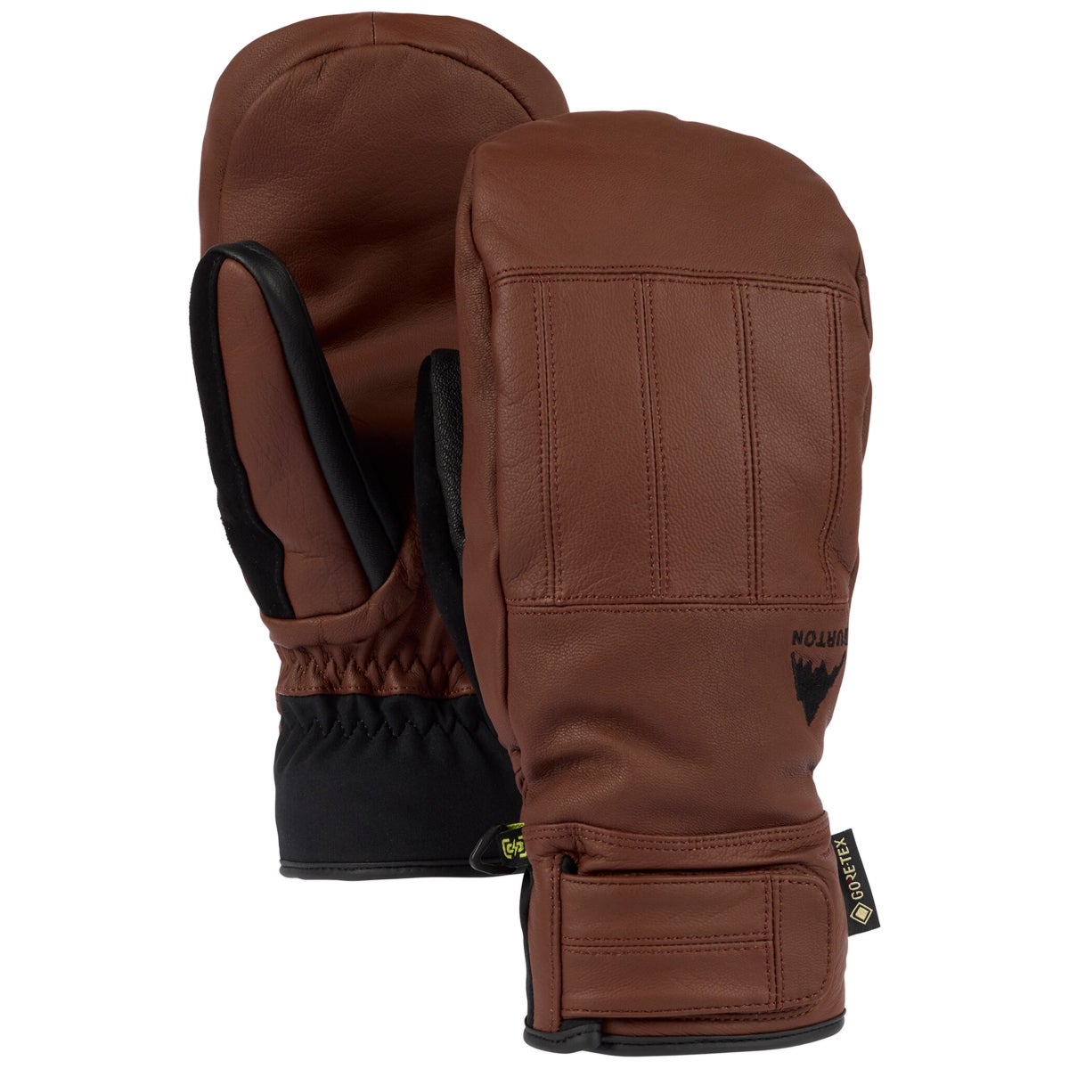 Burton Gondy GORE TEX Leather Mittens in Brown Boardertown