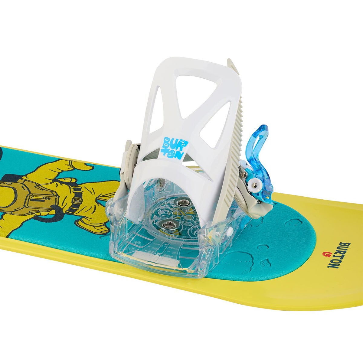 Burton Kids Mini Grom Disc Snowboard Bindings in White Boardertown