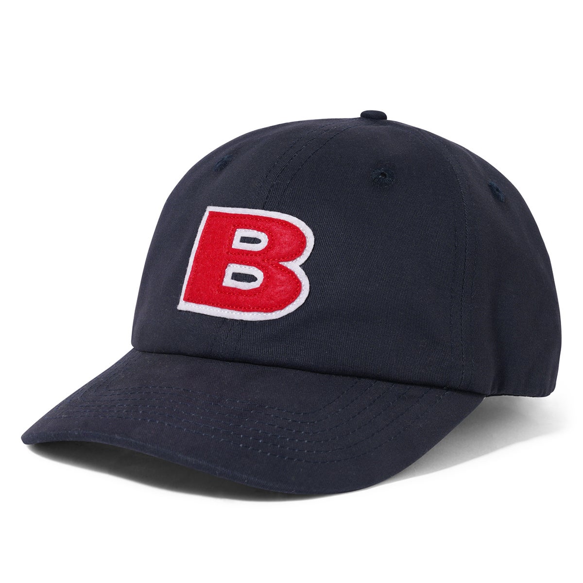 Butter Goods B Logo 6 Panel Cap in Navy | Boardertown