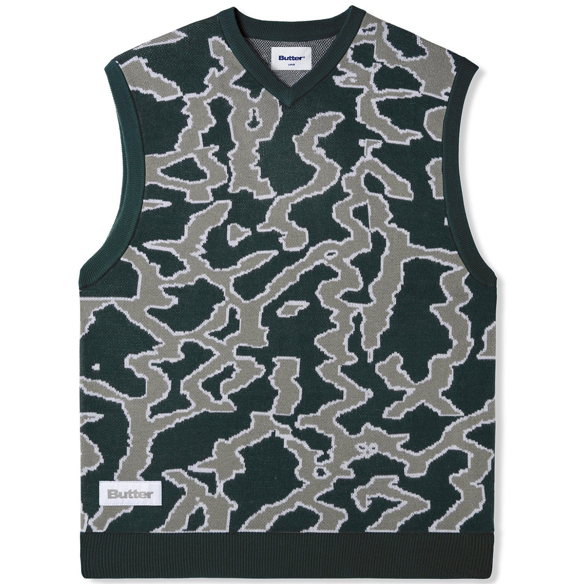 Butter Goods Surge Knitted Vest in FOREST | Boardertown