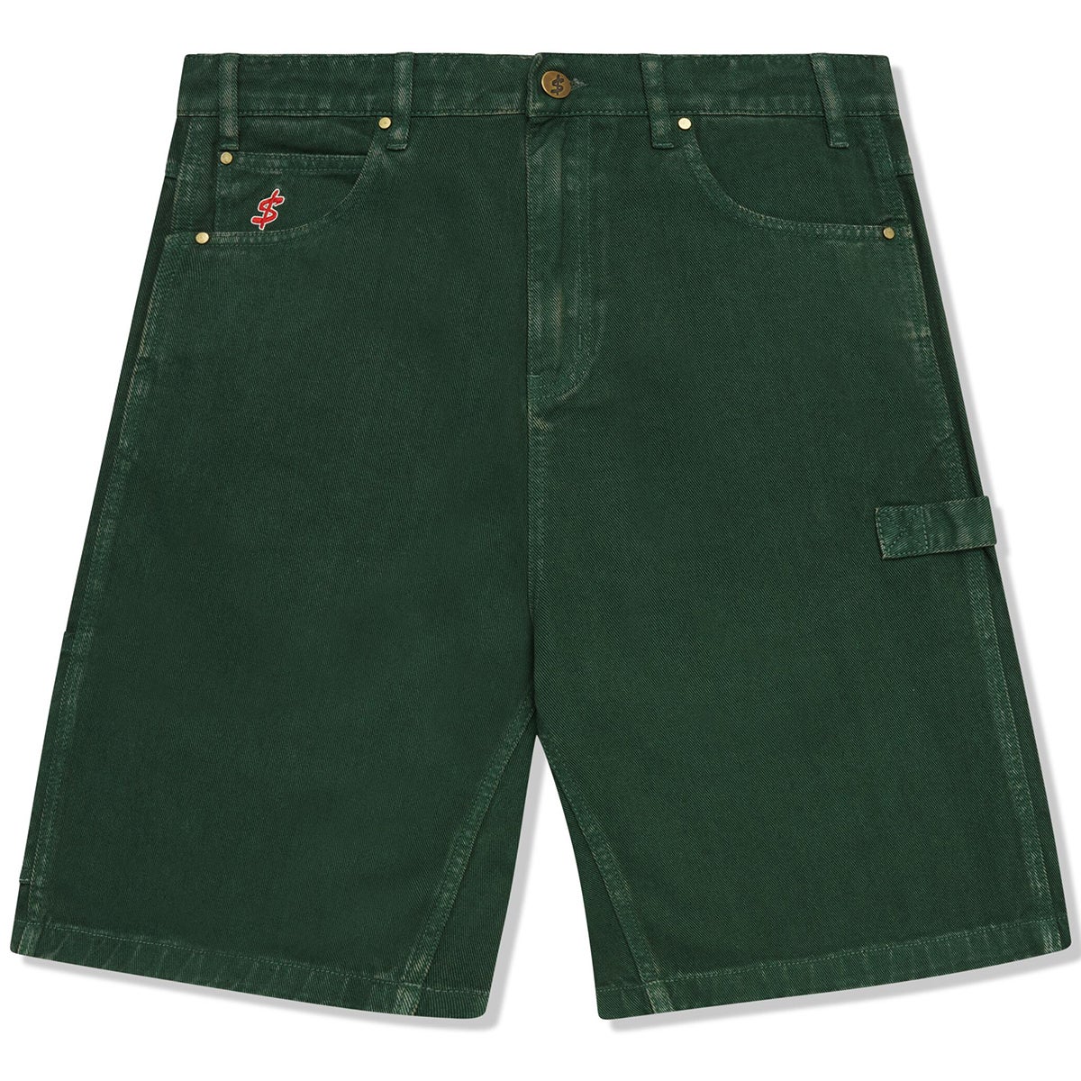 Dark green cheap jean shorts