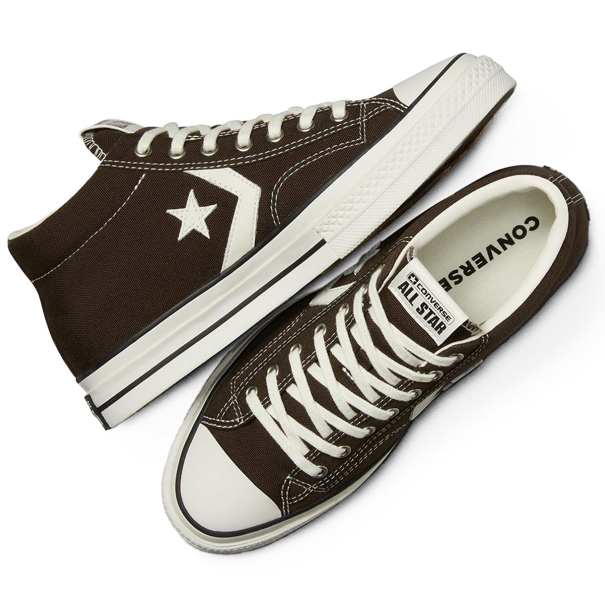 Converse Star Player 76 Shoe in Fresh Brew Vintage White Black Boardertown