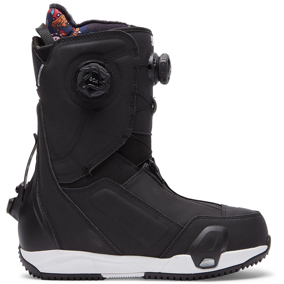 DC Mora Step On Snowboard Boots in Black/Black/White | Boardertown