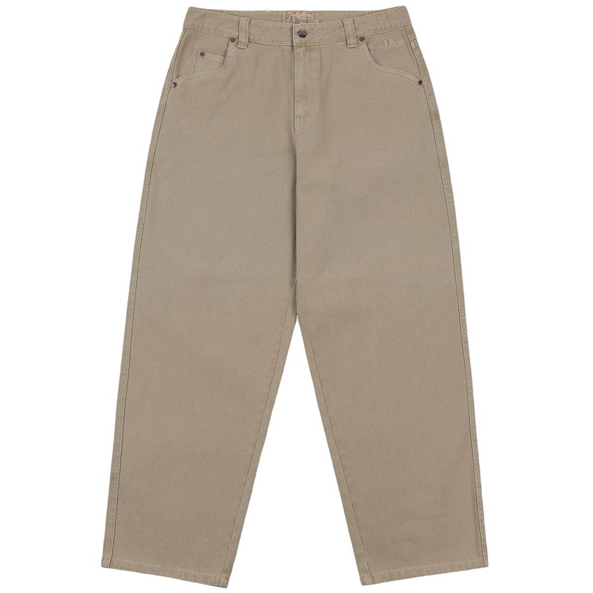 Dime Baggy Denim Pants in Khaki | Boardertown