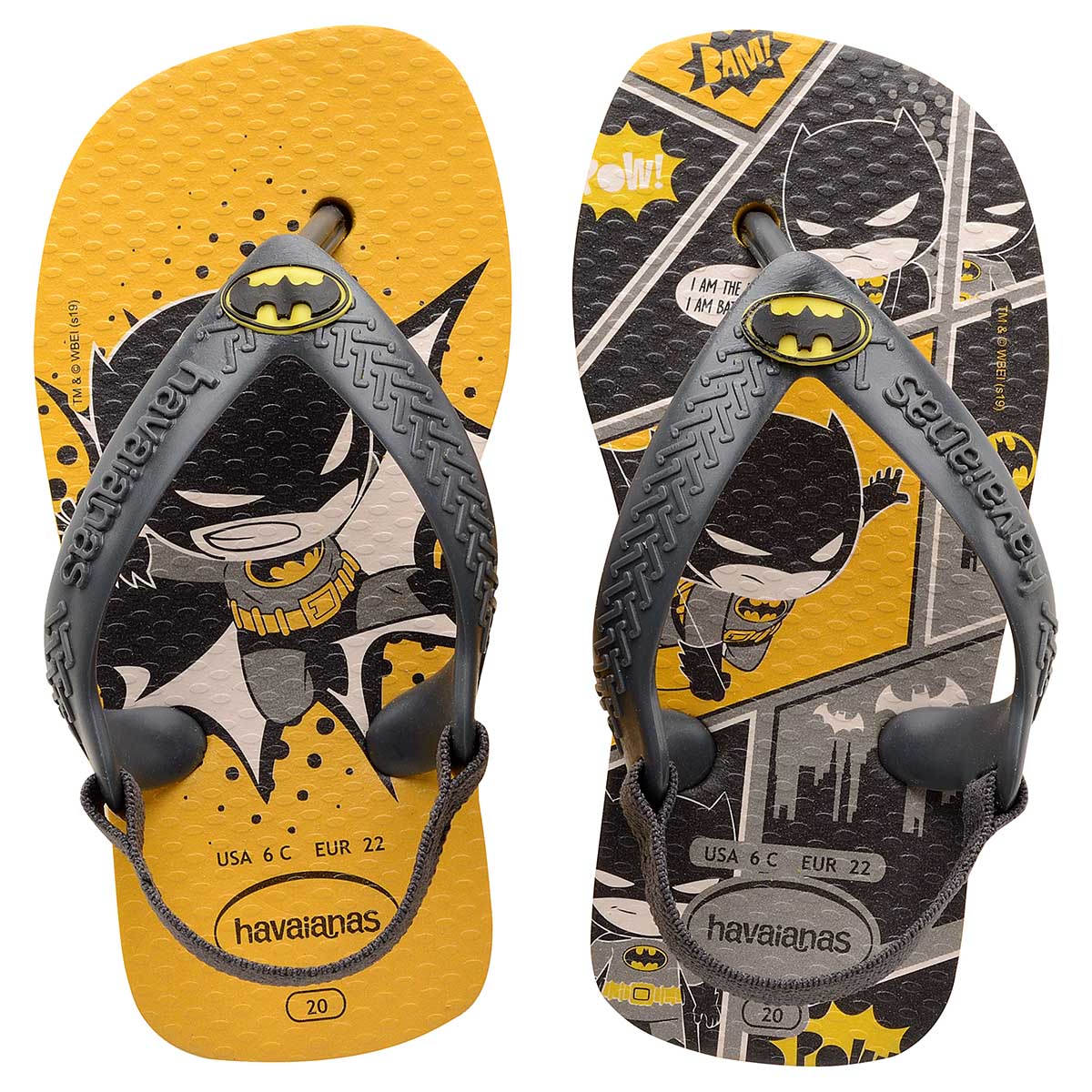 Havaianas Baby Heroes Jandal in Yellow Boardertown