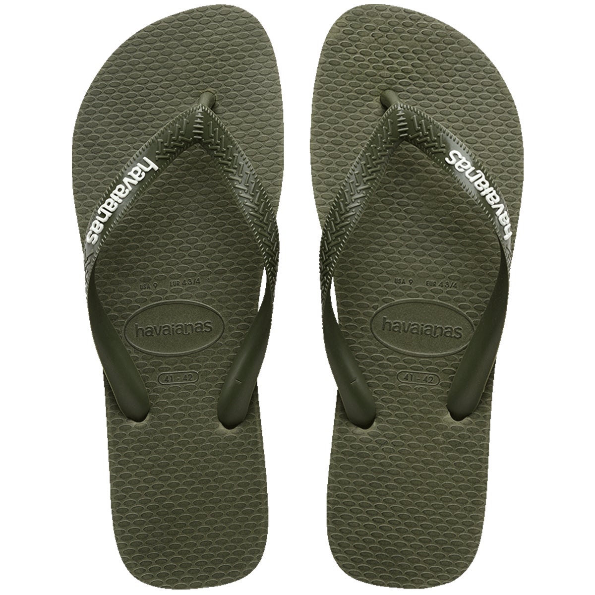 Havaianas Logo Filete Jandal in Moss White Boardertown