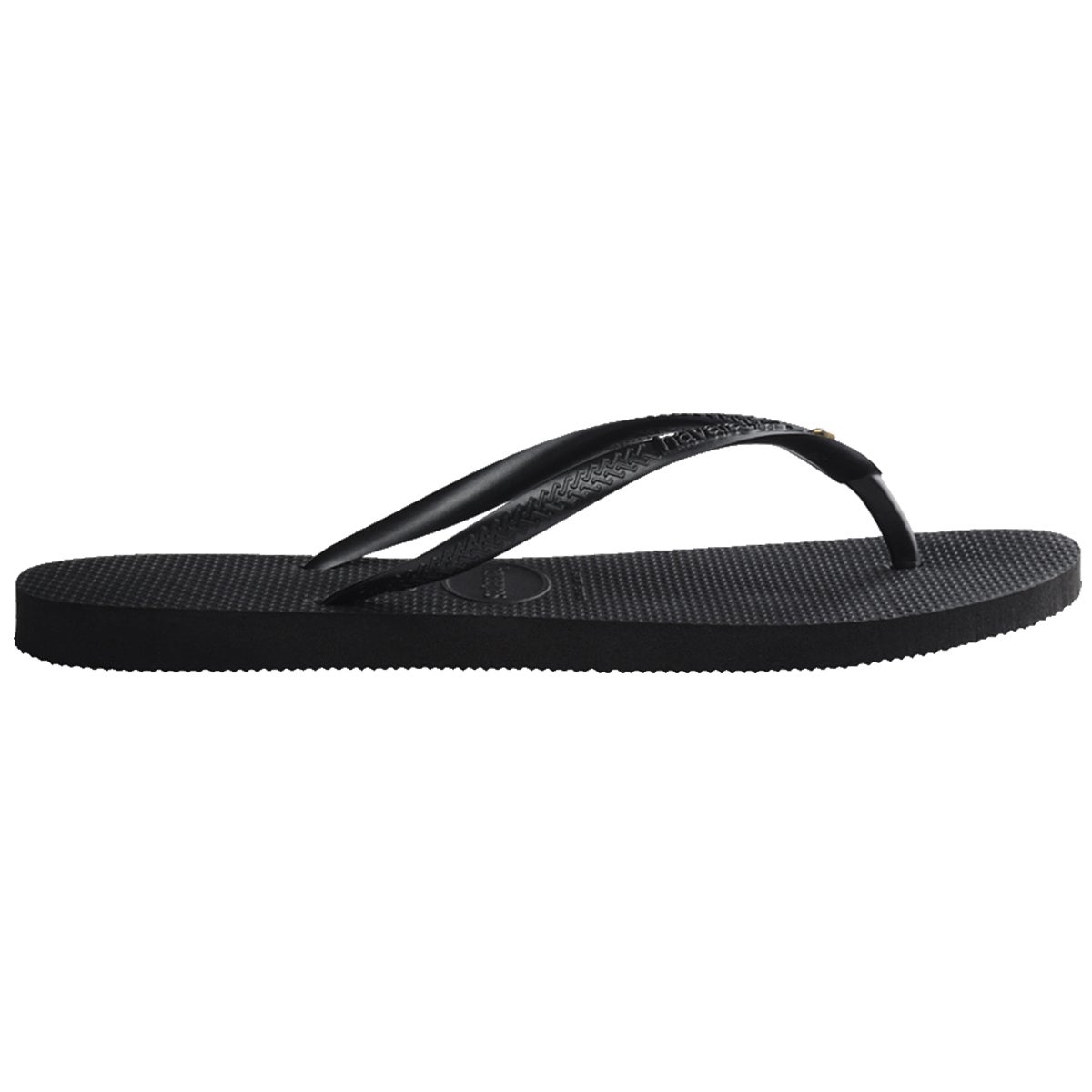 Black discount crystal havaianas