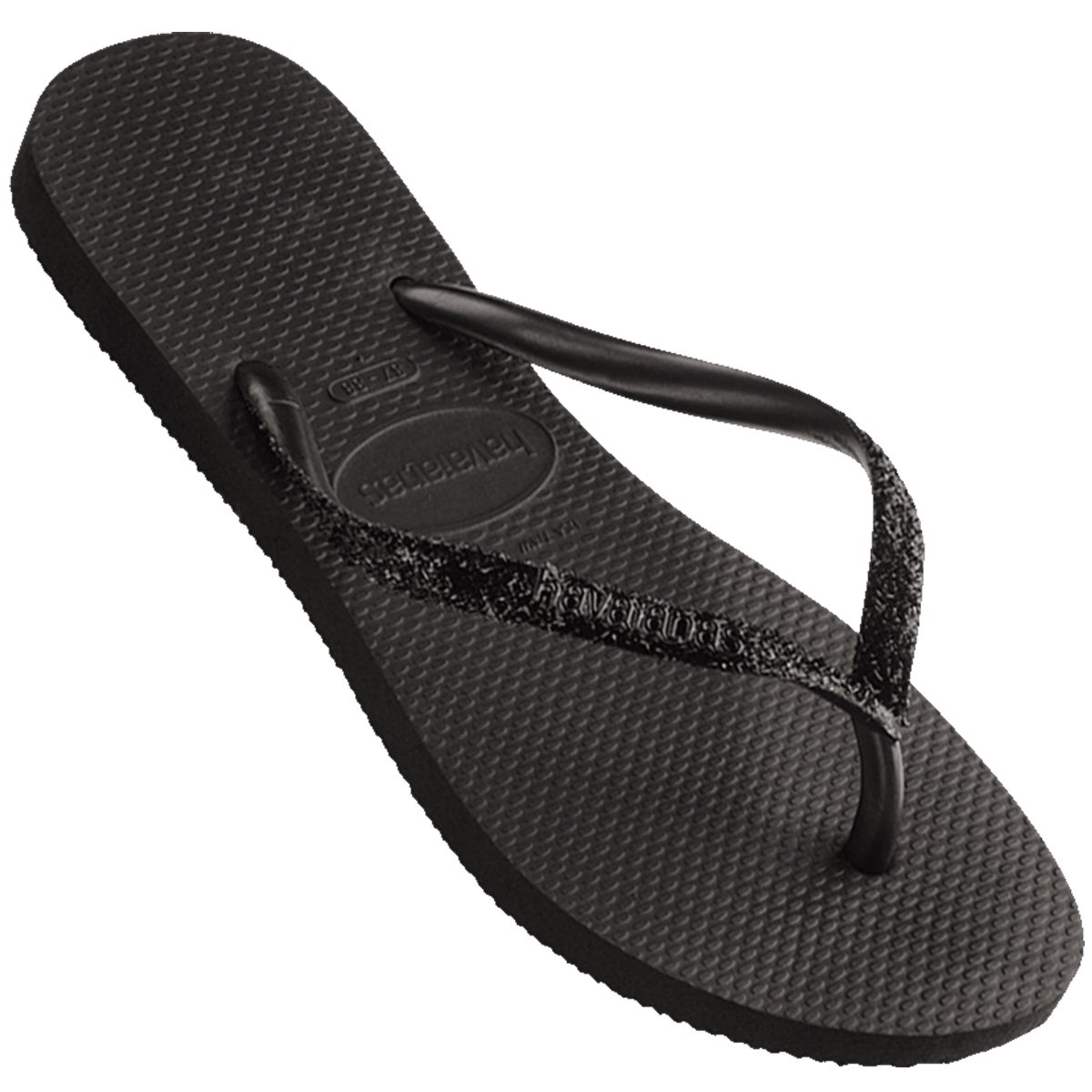 Havaianas Slim Glitter II Jandal in Black Boardertown