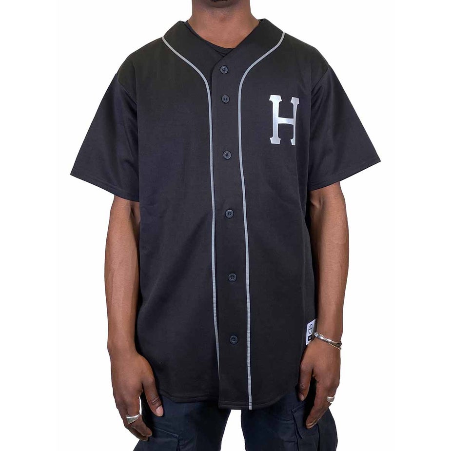 HUF Classic H Reflective Black Baseball Jersey