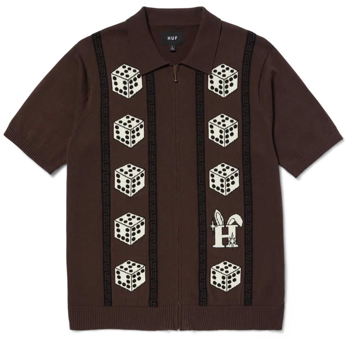 Huf X Freddie Gibbs Zip Sweater in Brown | Boardertown