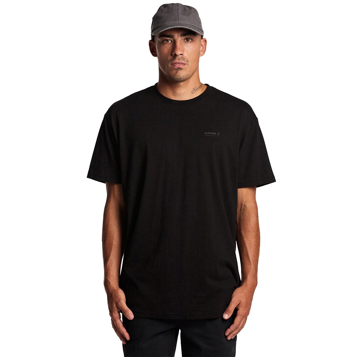 Huffer Label Sup Tee in Black | Boardertown