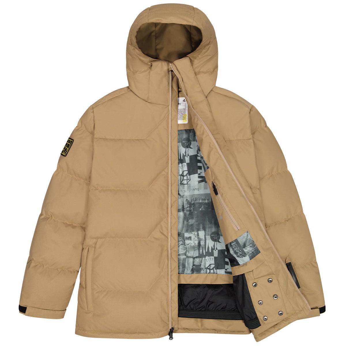 Huffer Mens Ride Down Jacket in Brown Boardertown