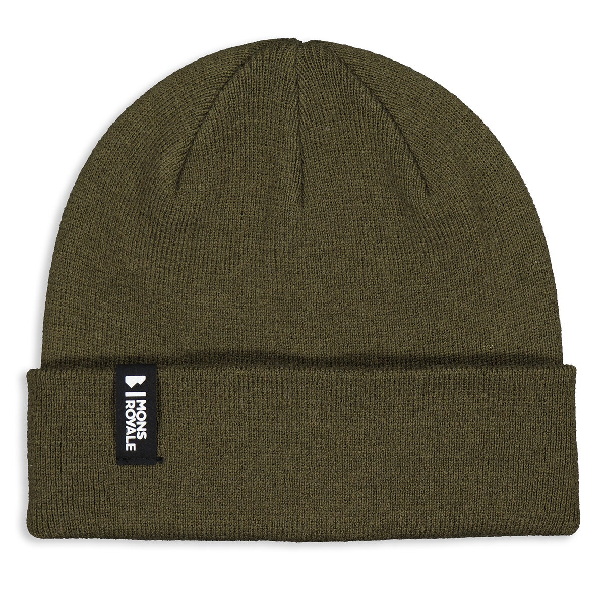 Mons Royale McCloud Merino Beanie in Dark Olive | Boardertown