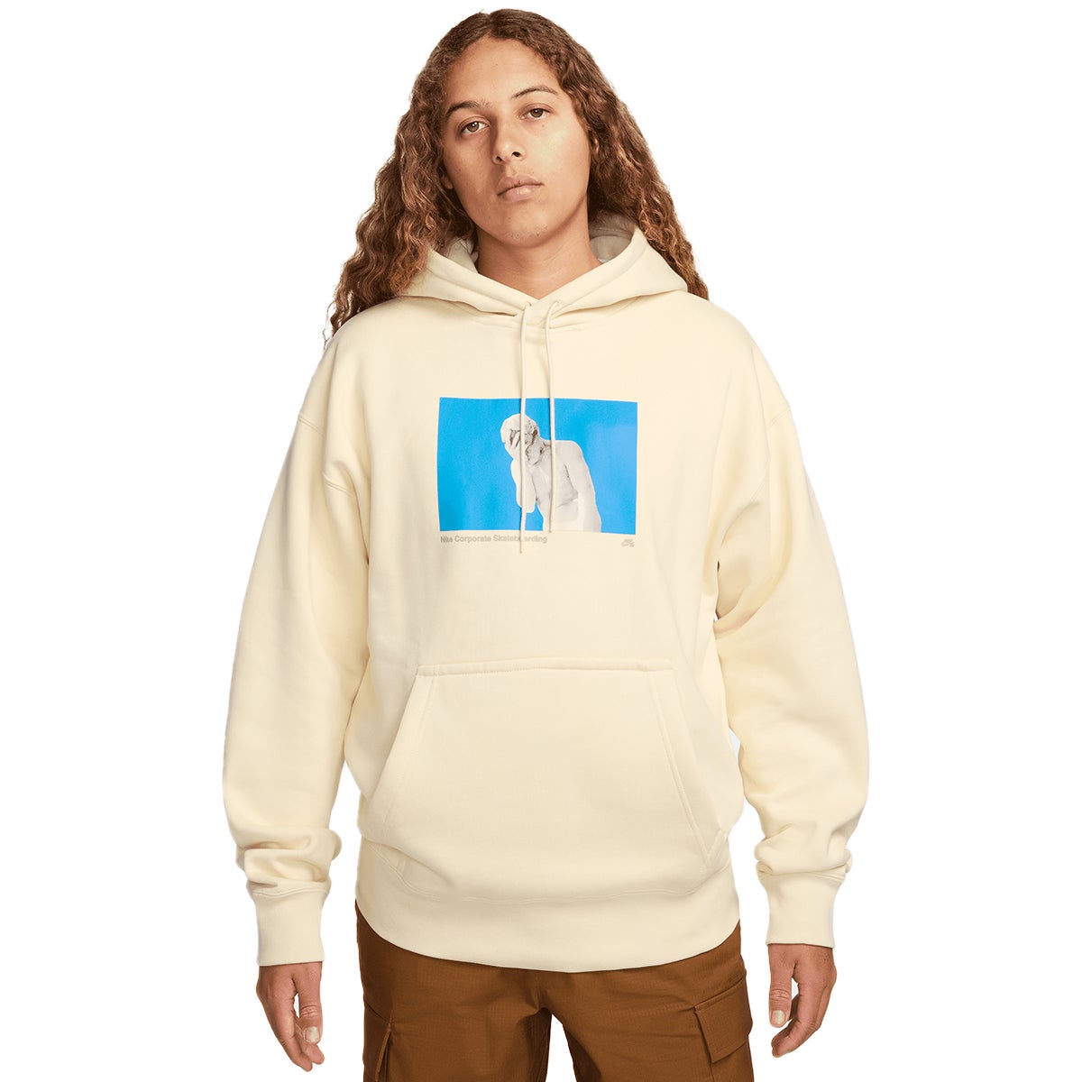 Nike SB Corposk8 GFX Fleece Pullover Hood in Coconut Milk Boardertown