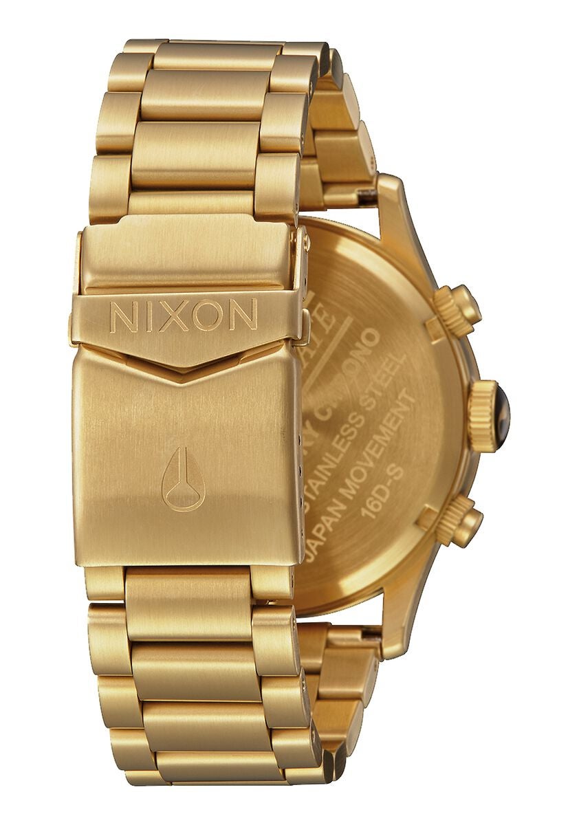 Nixon sentry 2024 chrono gold black