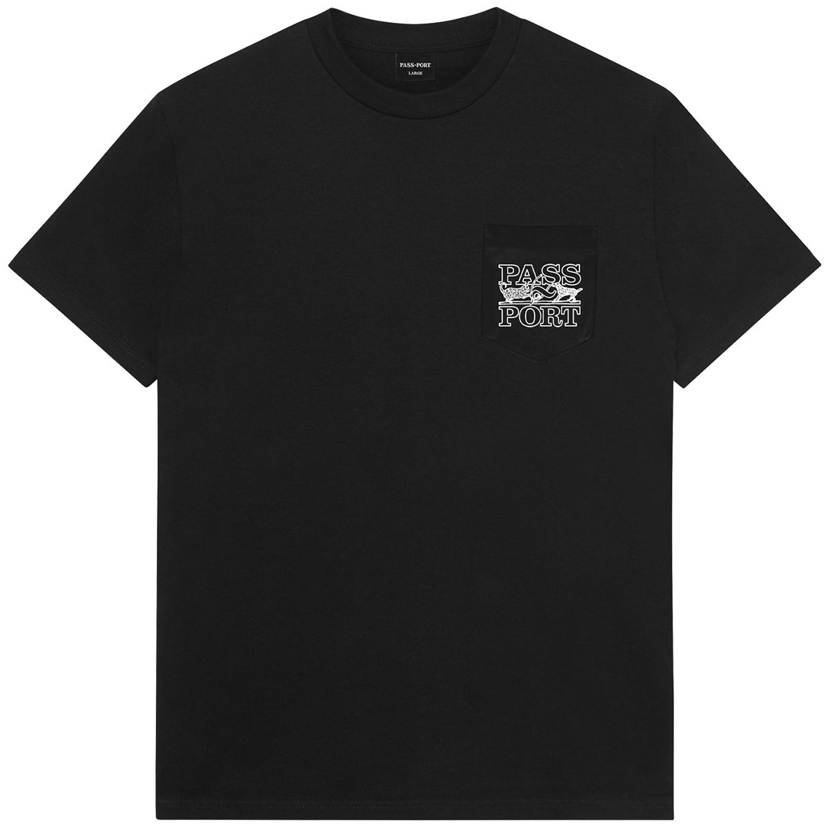 Passport Trinkets Pocket Tee in Black | Boardertown