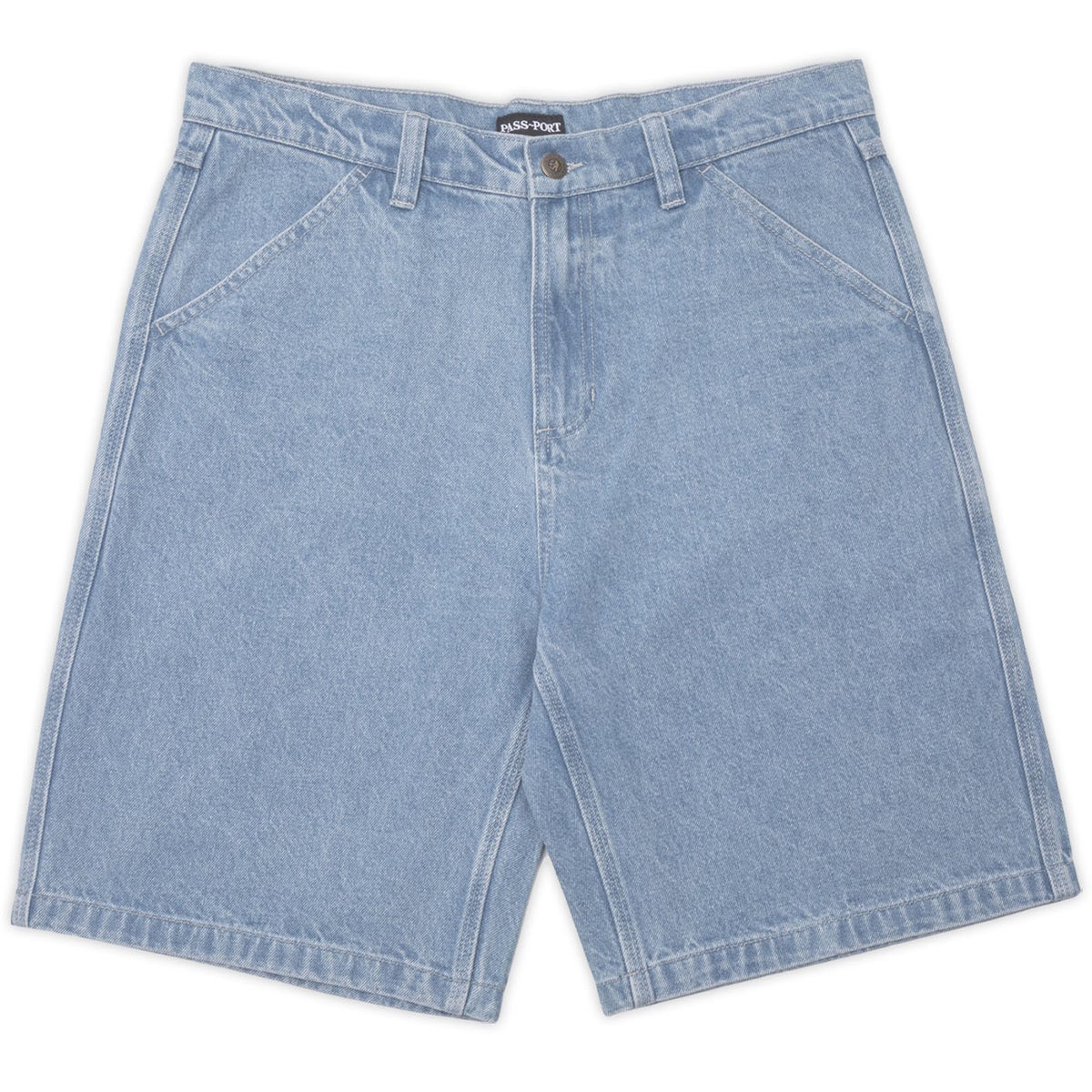 Passport Workers Club Denim Short in Washed Light Indigo | Boardertown