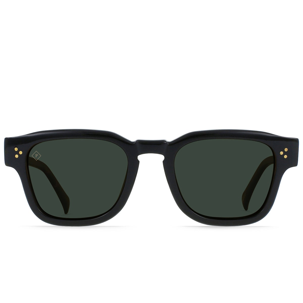 Raen Rece Polarized Sunglasses in Crystal Black/Green | Boardertown