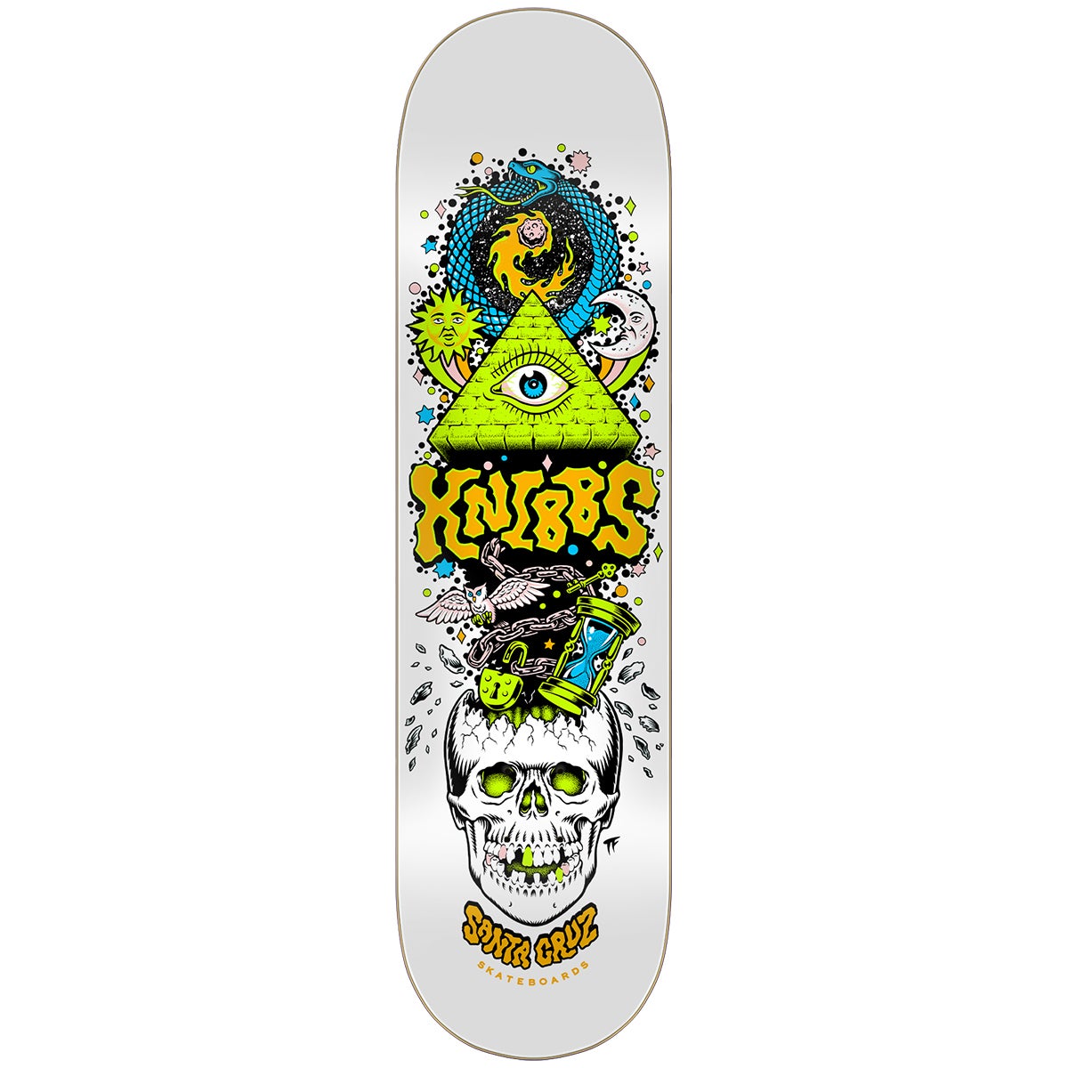 Santa Cruz Alchemist Pro Skateboard Deck in Knibbs Boardertown