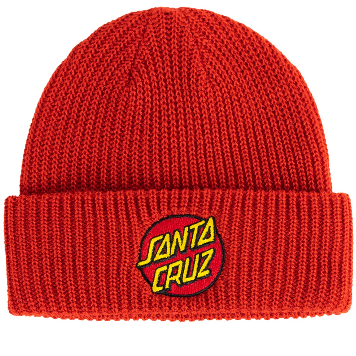 Santa Cruz Classic Dot Patch Beanie in Red Boardertown