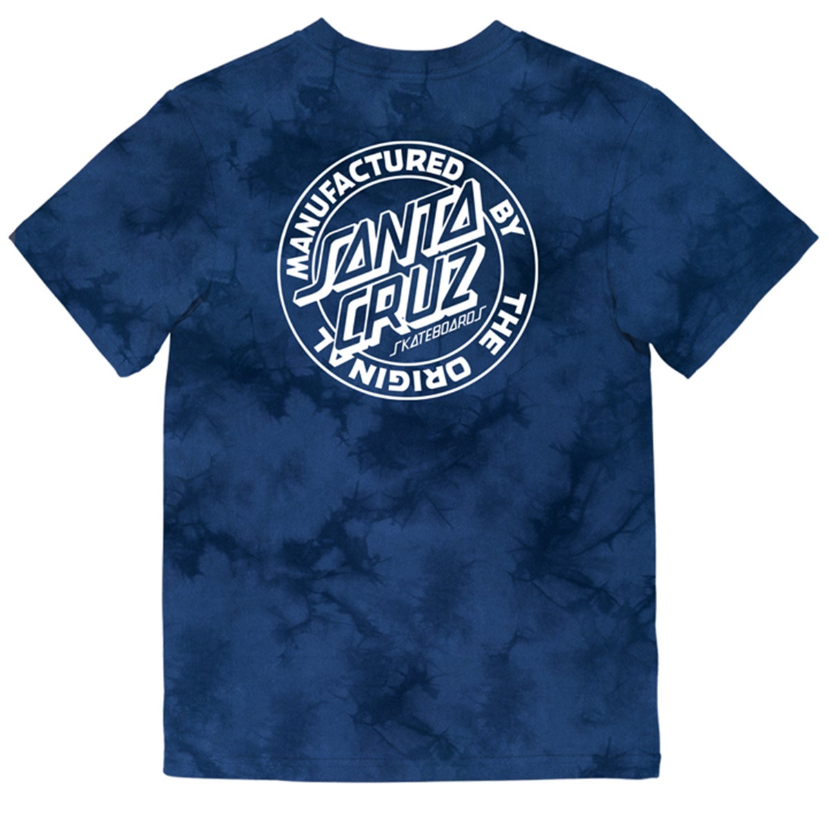 Santa Cruz MFG Dot Youth Tee in Vintage Blue Tie Dye Boardertown