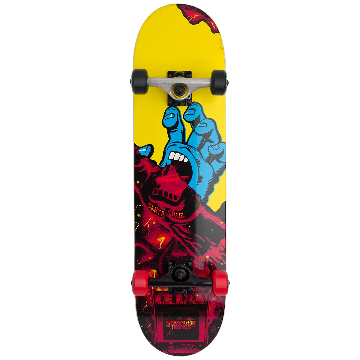 Santa Cruz X Stranger Things Screaming Hand Skateboard Complete In 