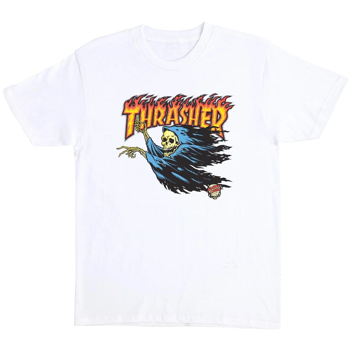 Santa Cruz X Thrasher O Brien Reaper Tee in White Boardertown