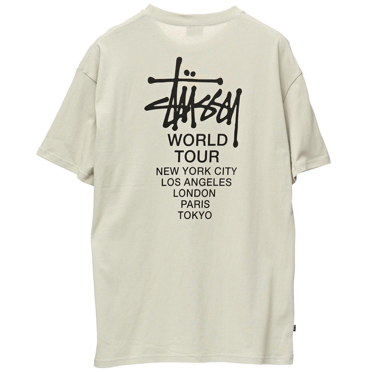 Stussy Solid World Tour LCB Tee in Stone | Boardertown