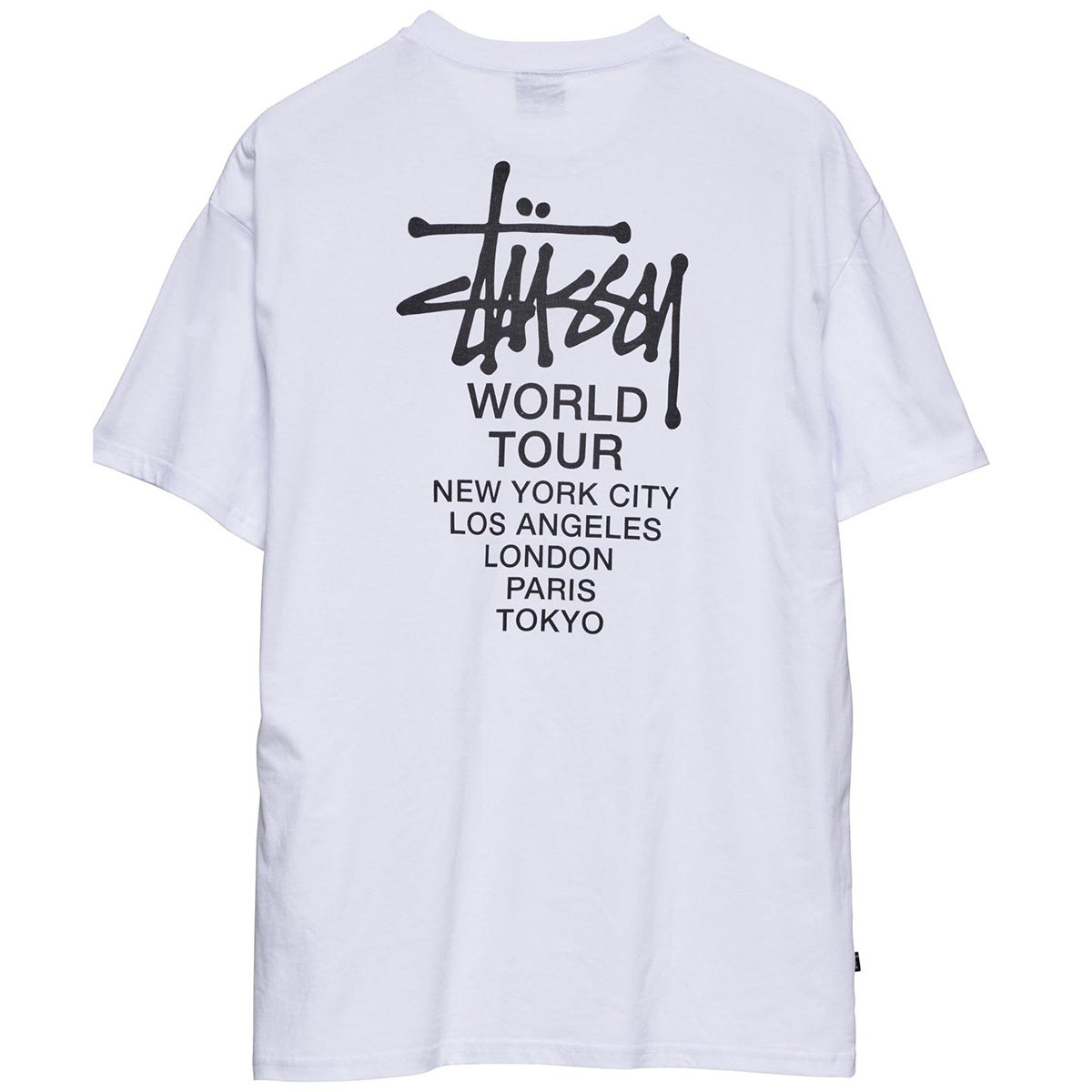 Stussy world discount tour shirt white