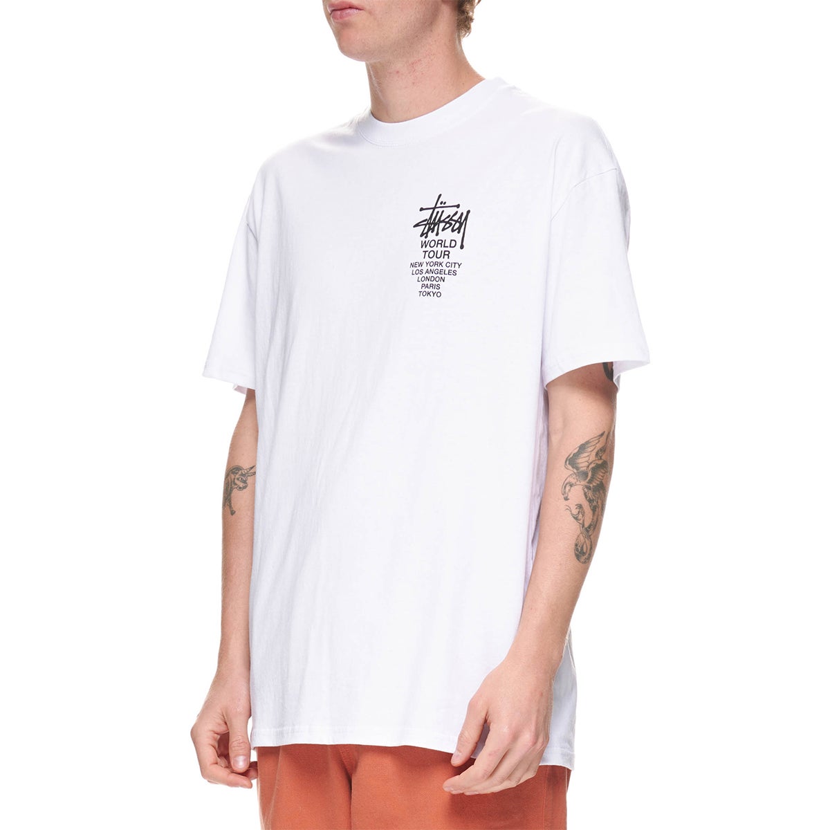 Stussy Solid World Tour LCB Tee in White | Boardertown