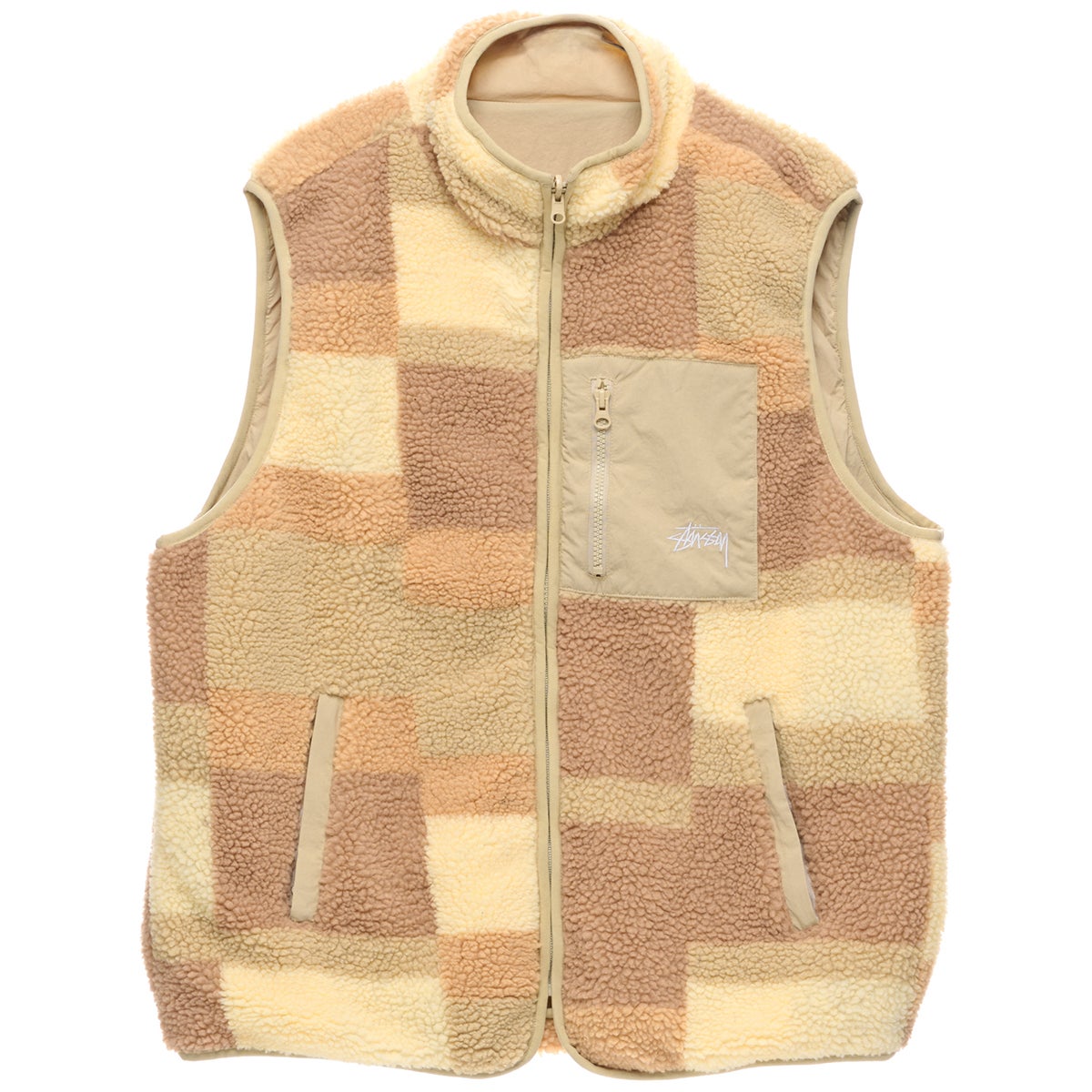 Stussy Square Jacquard Sherpa Vest