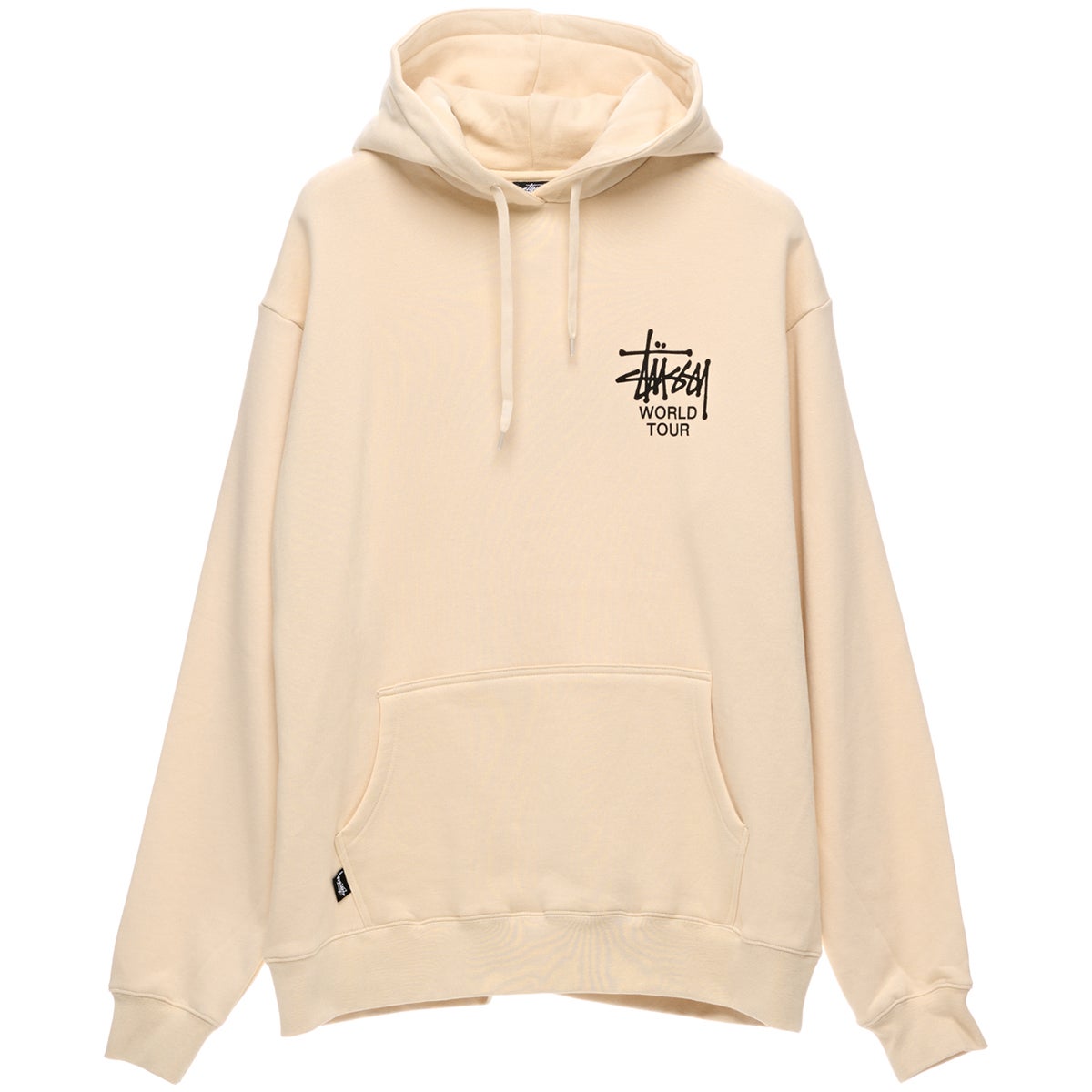 Stussy World Tour LCB Fleece Hood in Natural | Boardertown