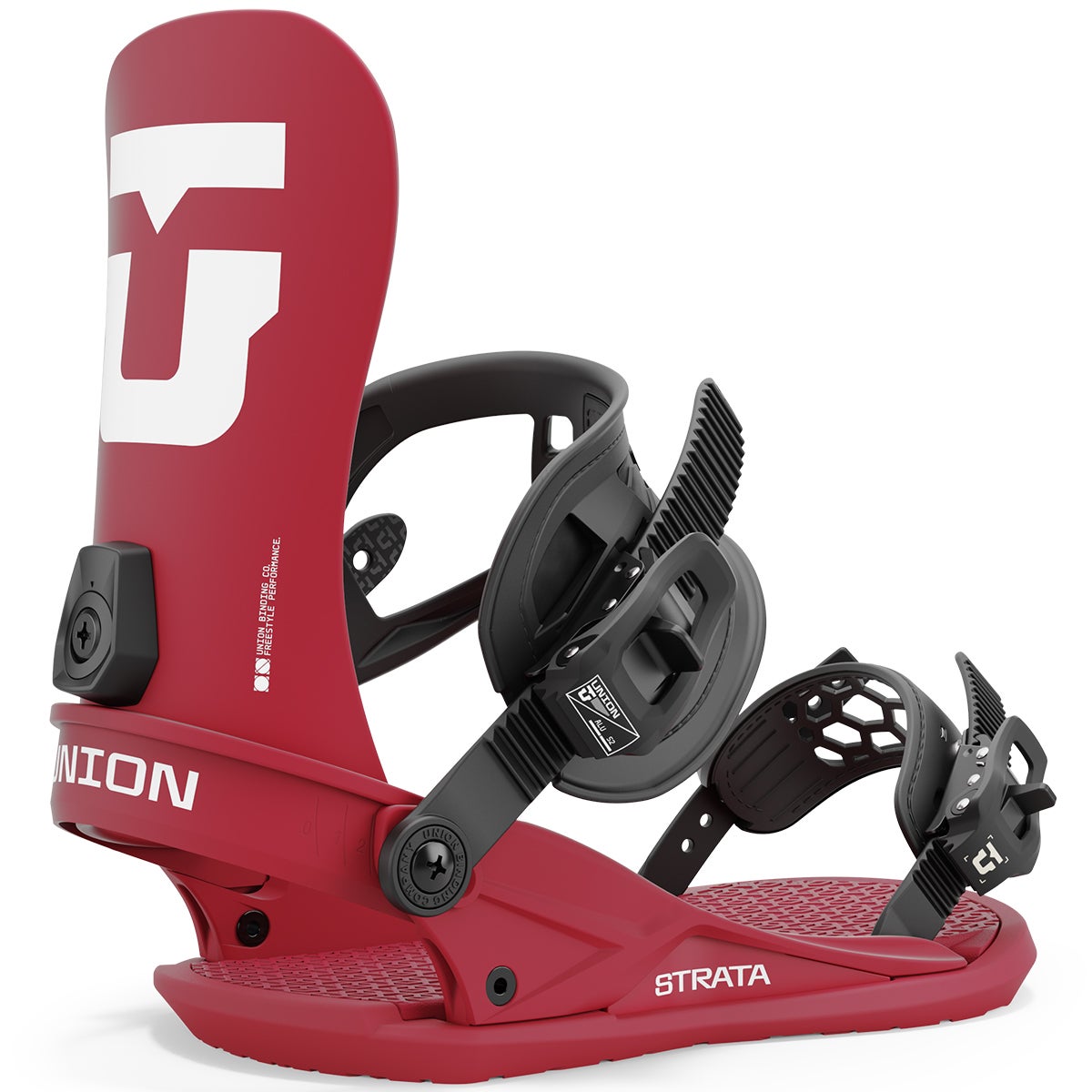 Union Strata Snowboard Bindings in Burgundy | Boardertown