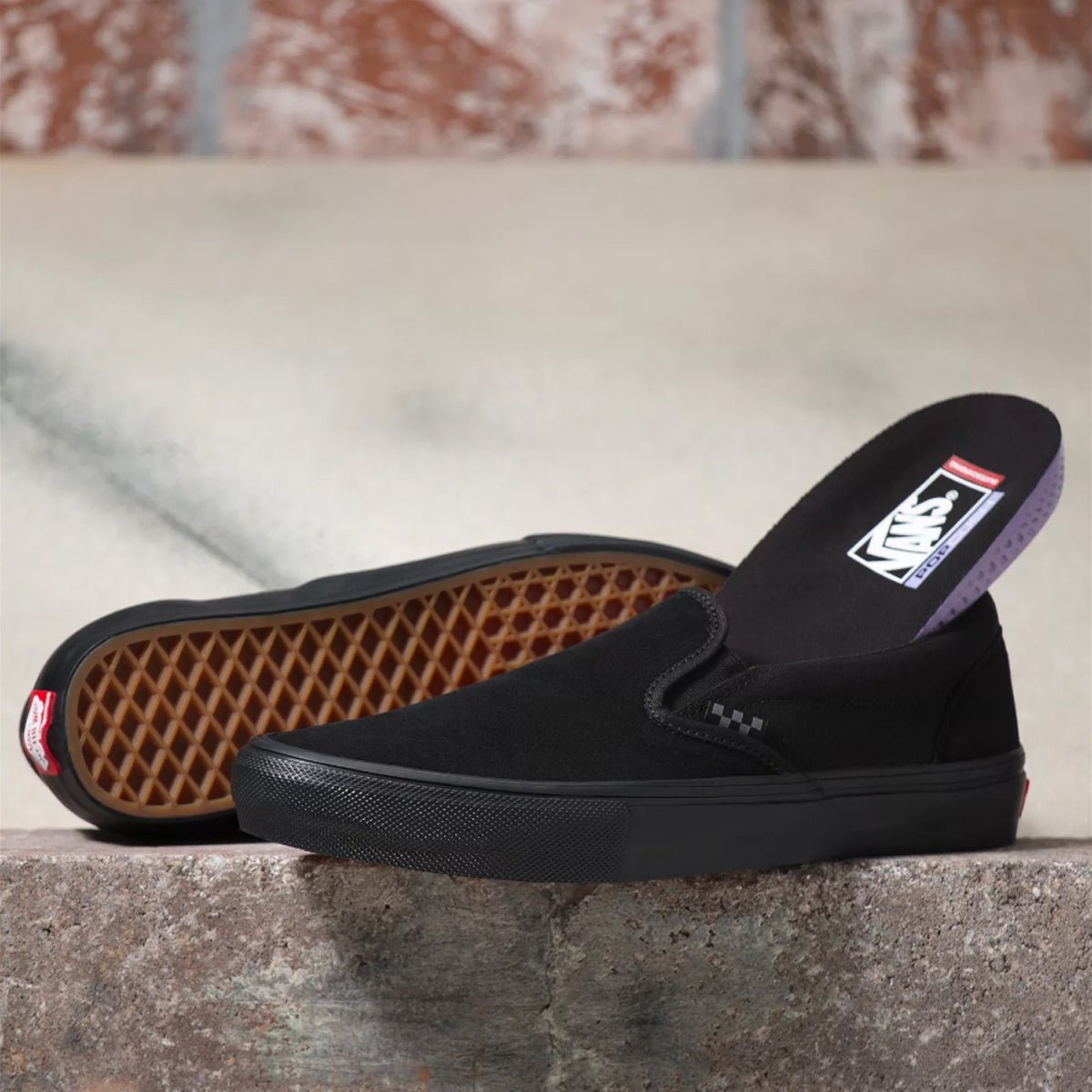 Vans Skate Slip-On in Black/Black | Boardertown