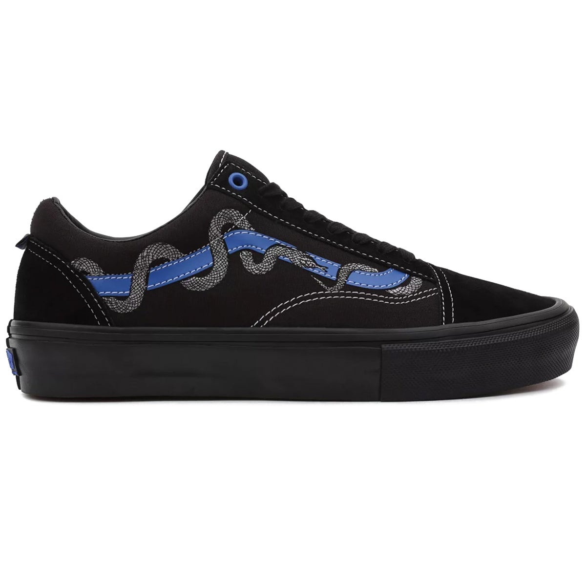 Black with outlet blue vans