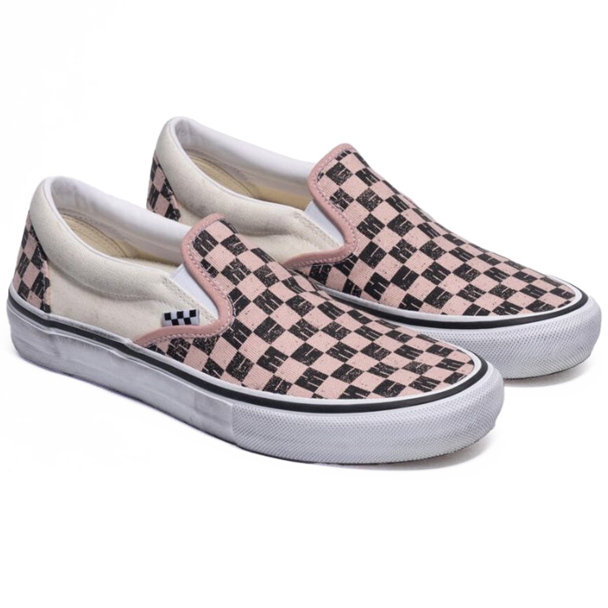 Mens pink checkered vans best sale