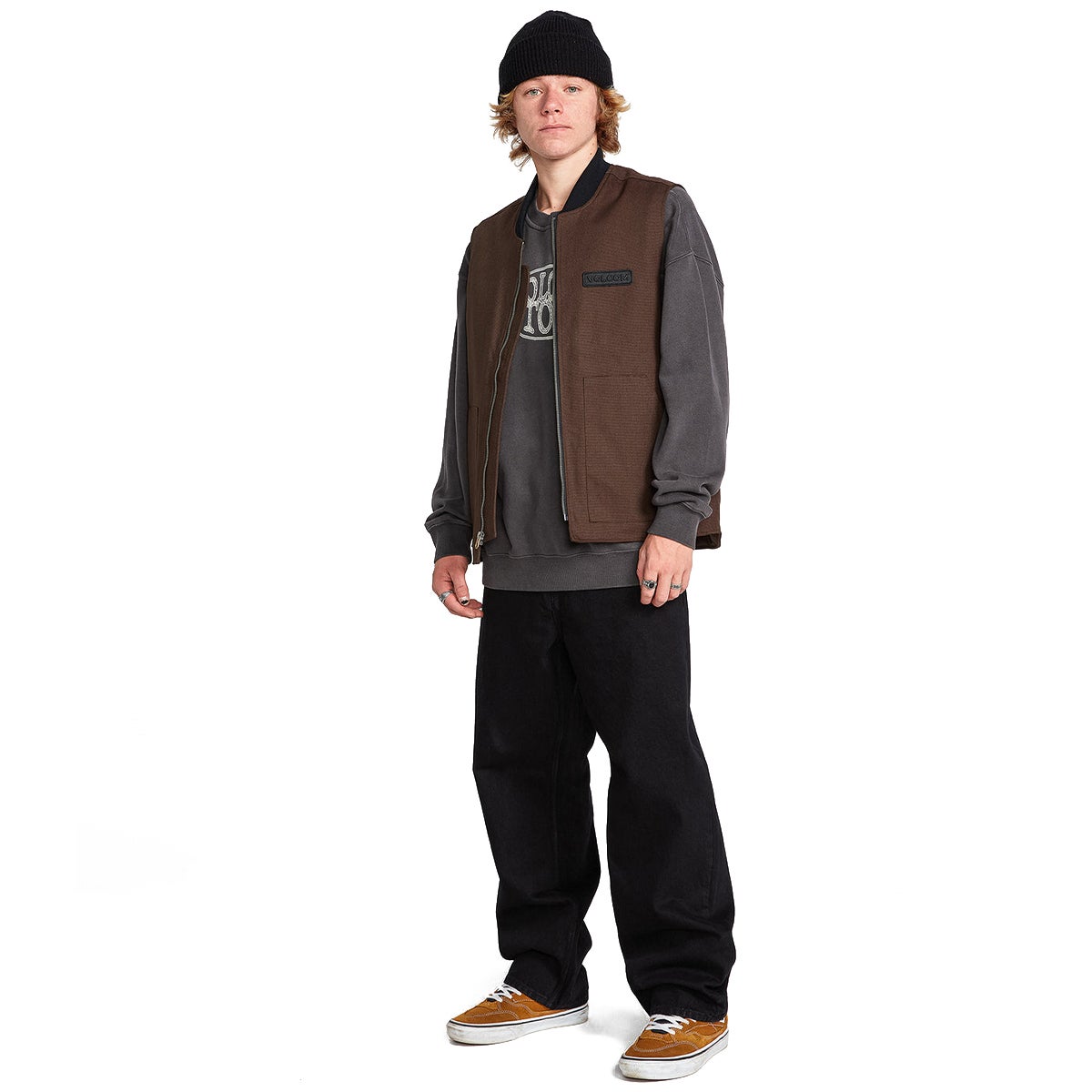 VOLCOM BOY'S BILLOW PANTS - BLACK