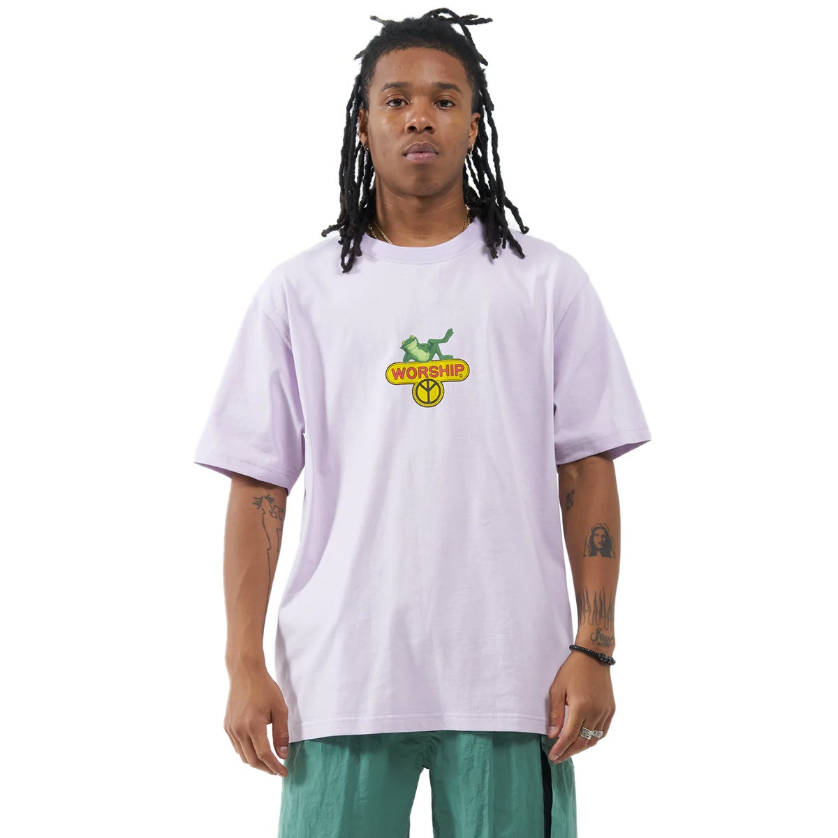 Worship Stress Less Tee in Orchid Hush | Boardertown