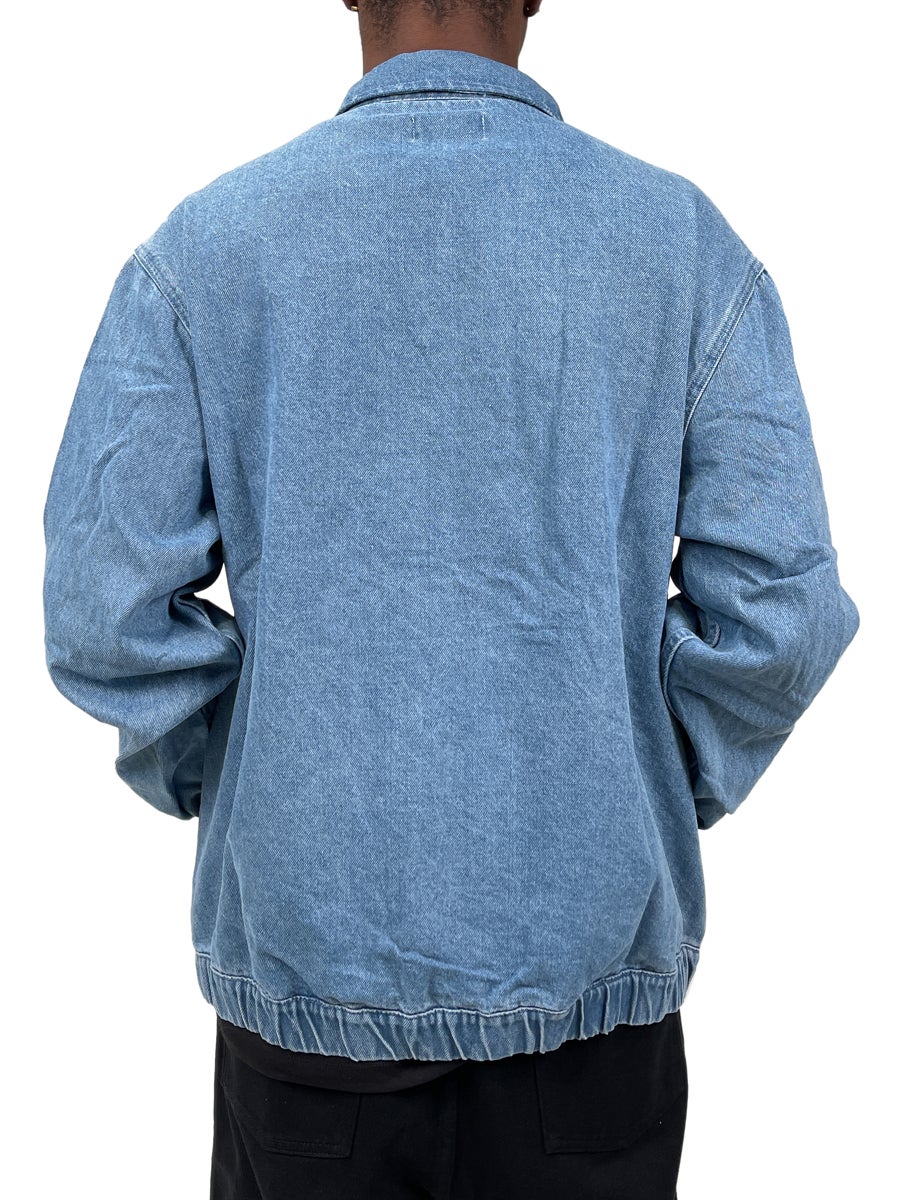 X-Large Bull Denim Harrington Jacket in Blue | Boardertown